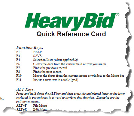 HeavyBid Reference Card – HeavyBid & Beyond